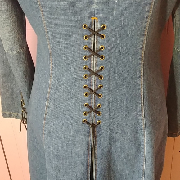 Vintage  long jean jacket - Picture 3 of 8
